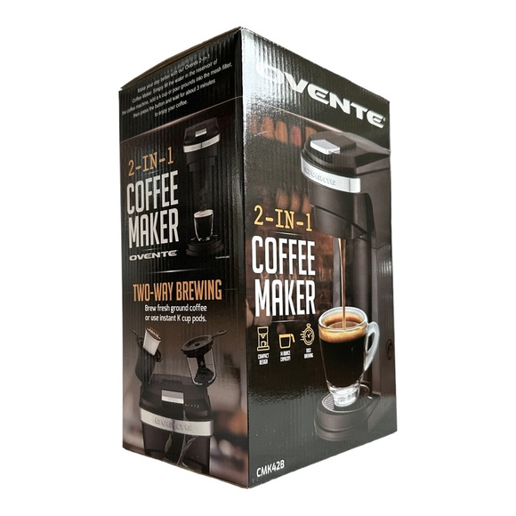 NIB COFFEE Maker OVENTE 2-IN-1 COMPACT COFFEE MAKER Fast Brewing COFFEE MAKER - Picture 6 of 7